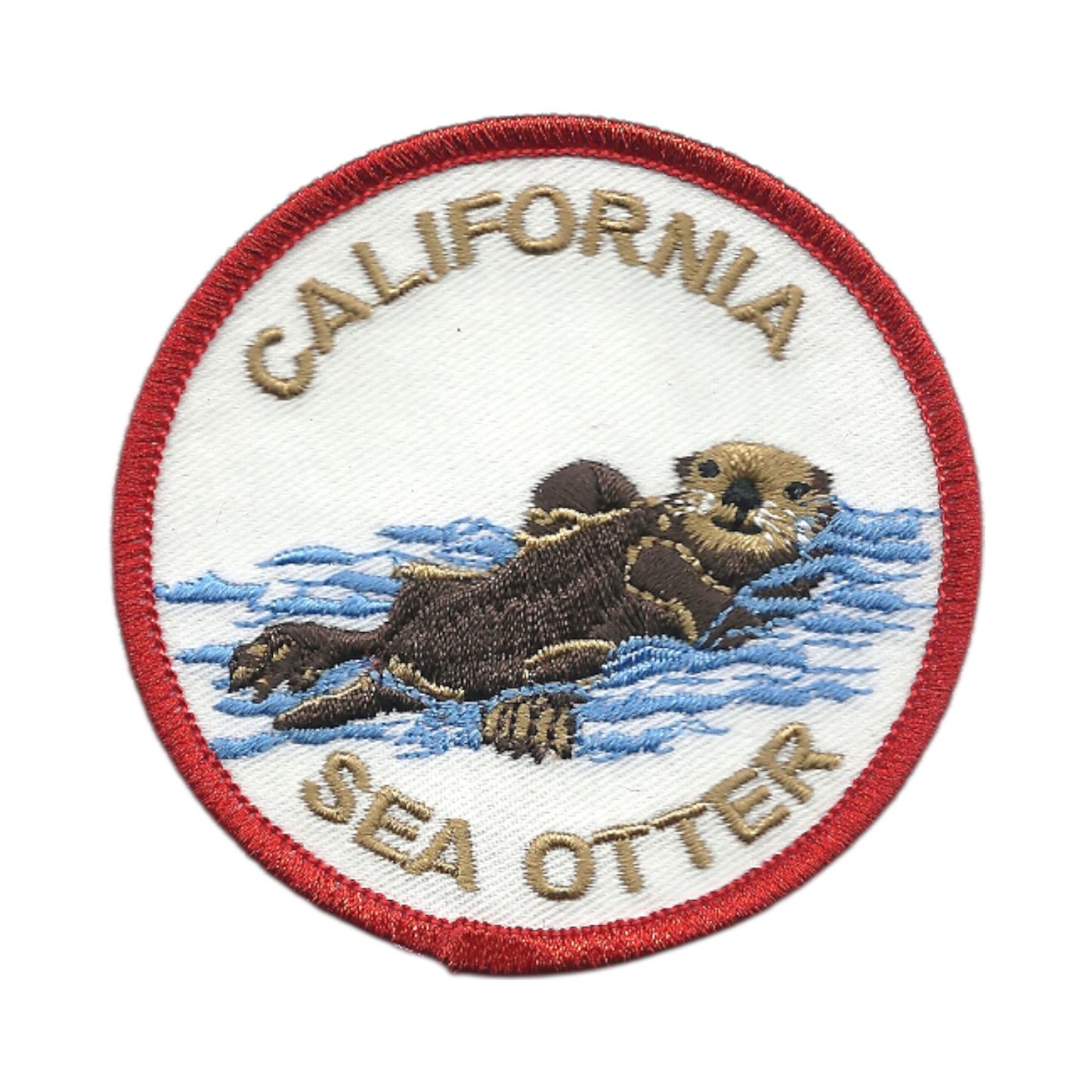 California Sea Otter Souvenir Embroidered Patch Iron On - CA-20