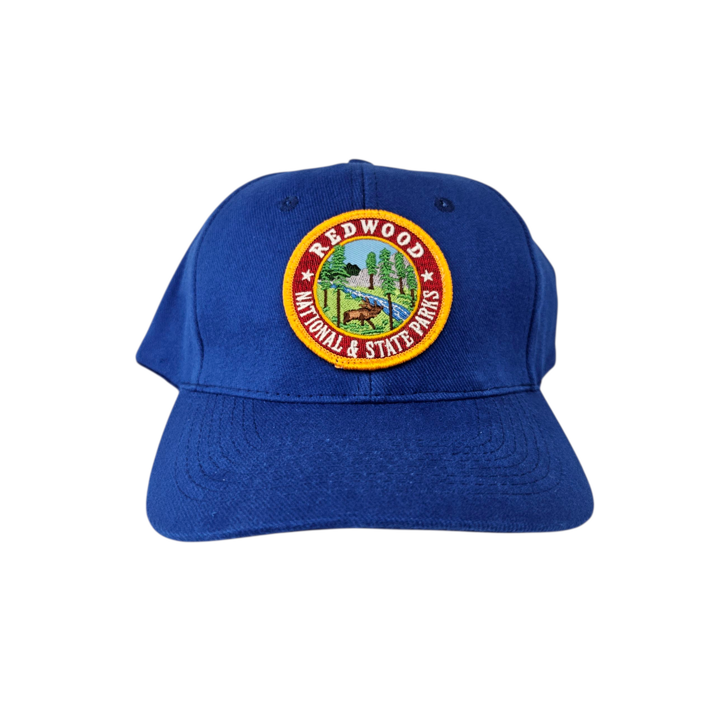 CALIFORNIA REDWOODS Redwood Parks Circle Patch Basic Royal Blue Cap Or Hat - H1060