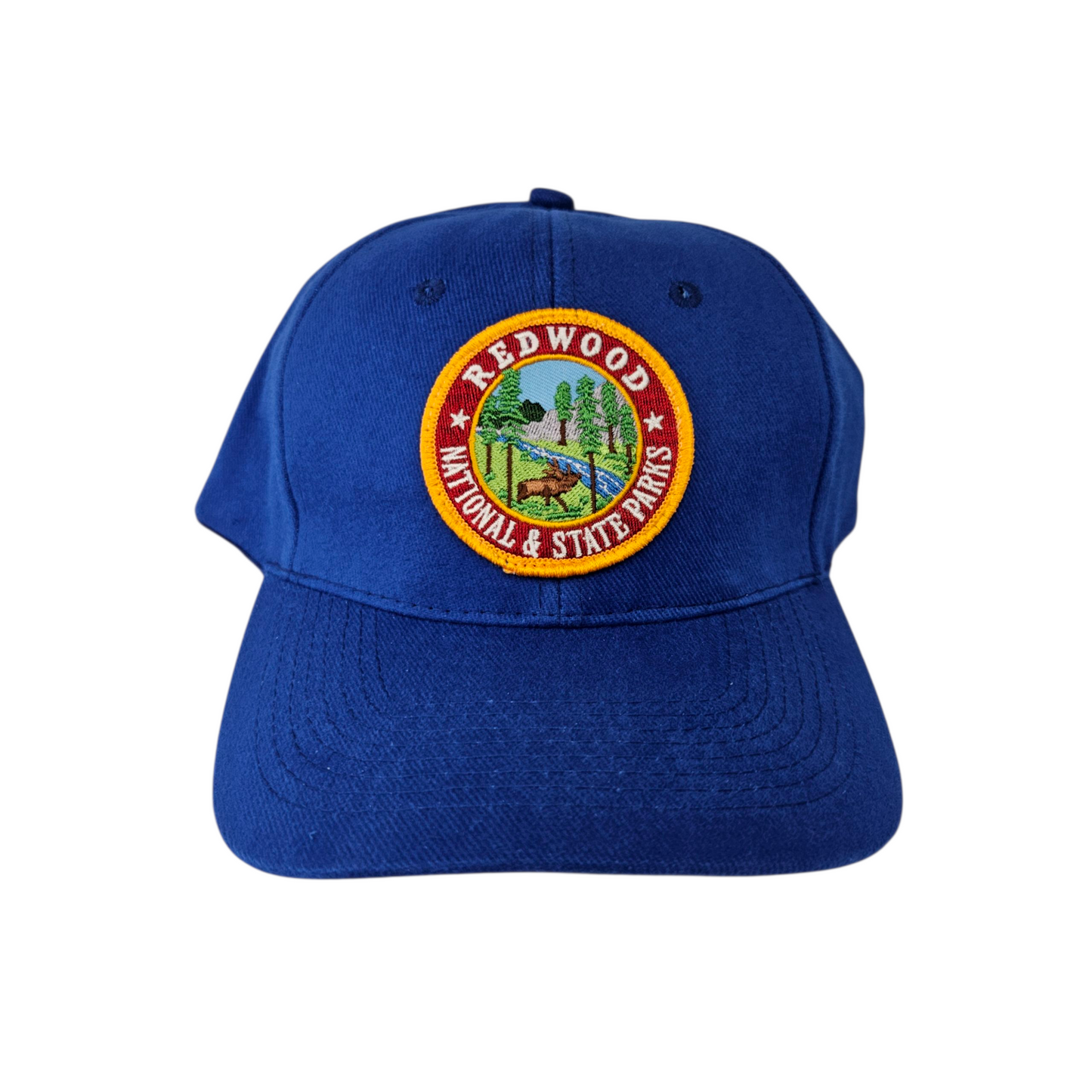 CALIFORNIA REDWOODS Redwood Parks Circle Patch Basic Royal Blue Cap Or Hat - H1060