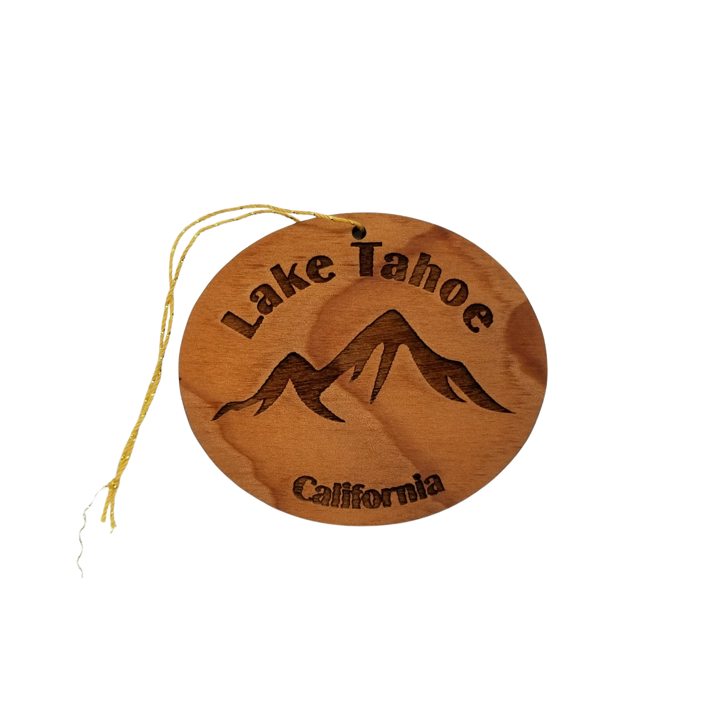 Lake Tahoe Ornament California Mountains Handmade Wood Souvenir