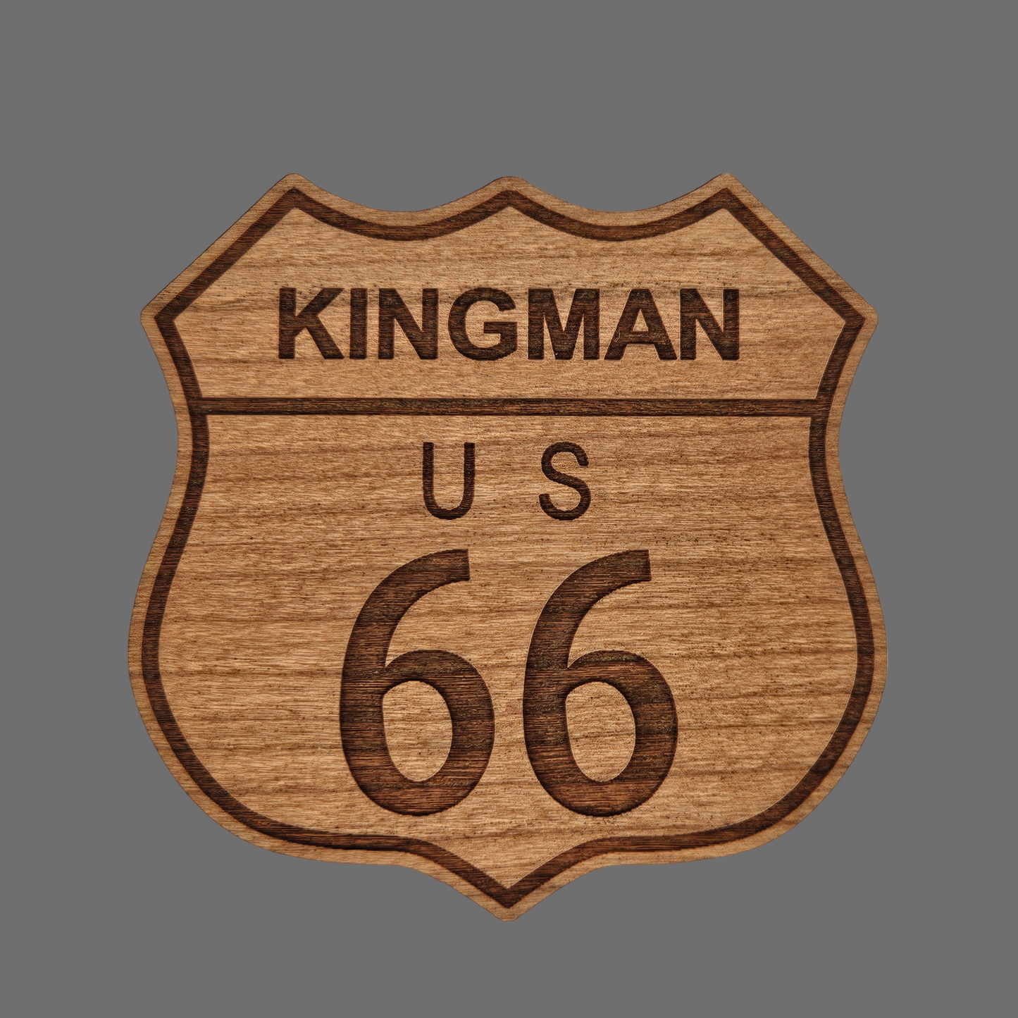 Kingman Arizona Route 66 Wood Magnet Souvenir