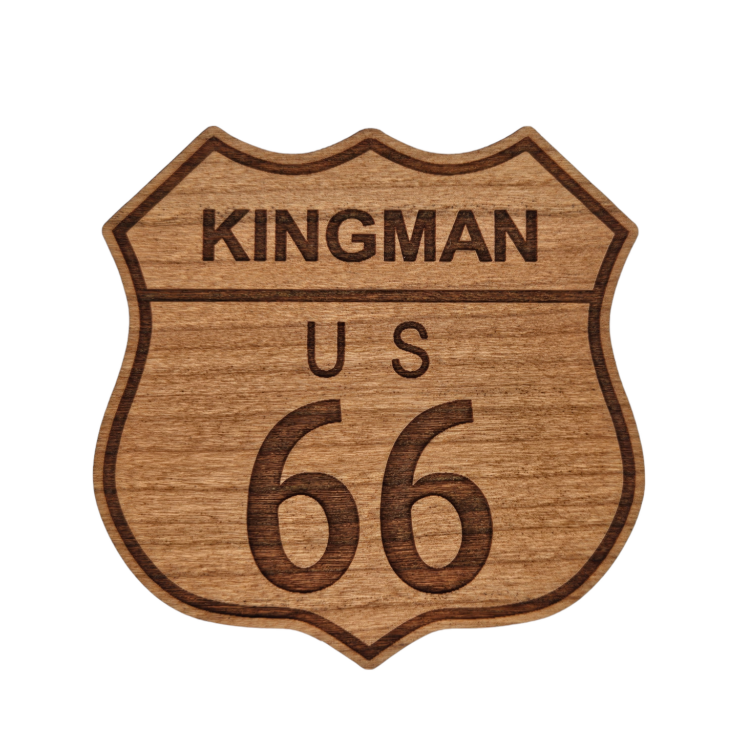 Kingman Arizona Route 66 Wood Magnet Souvenir