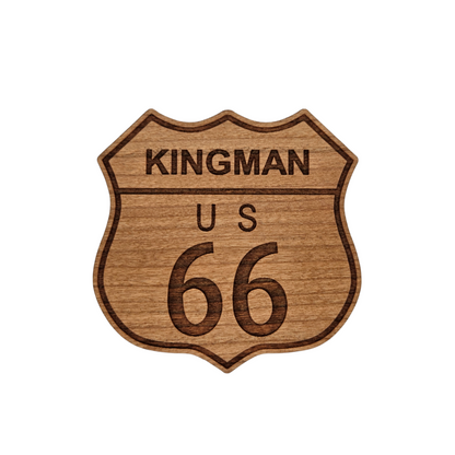 Kingman Arizona Route 66 Wood Magnet Souvenir