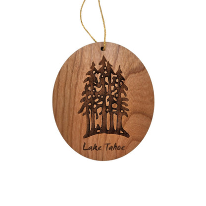 Lake Tahoe Multi Trees Forest Ornament Wood Souvenir Christmas Ornament Handmade