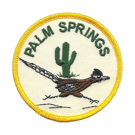 PALM SPRINGS Roadrunner Souvenir Embroidered Patch Iron On - PALM SPRINGS-49