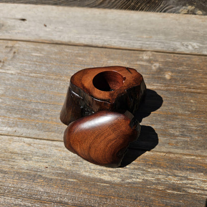 Wood Ring Box Redwood Rustic Handmade California #681 Storage Live Edge Gift