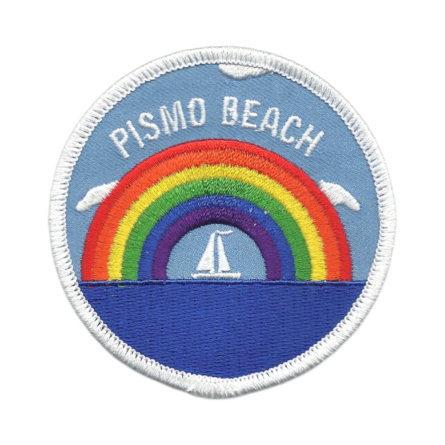 Pismo Beach Rainbow Sailboat Souvenir Patch - PISMO-BEACH-35