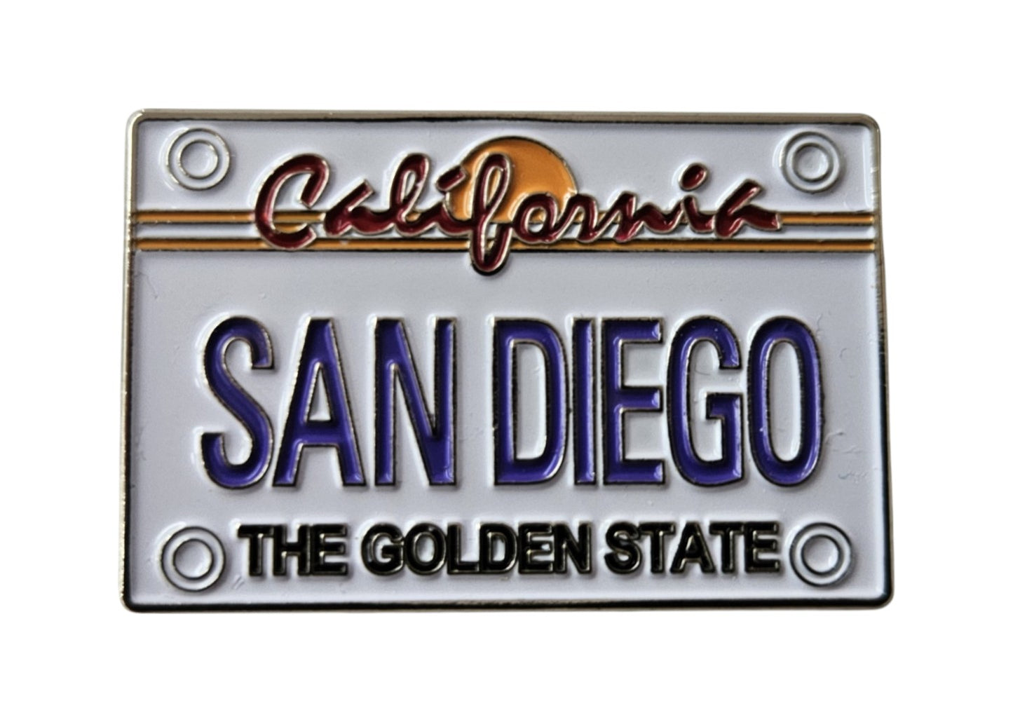 SAN DIEGO CA License Plate lapel hat pin - Carded 0475-4708