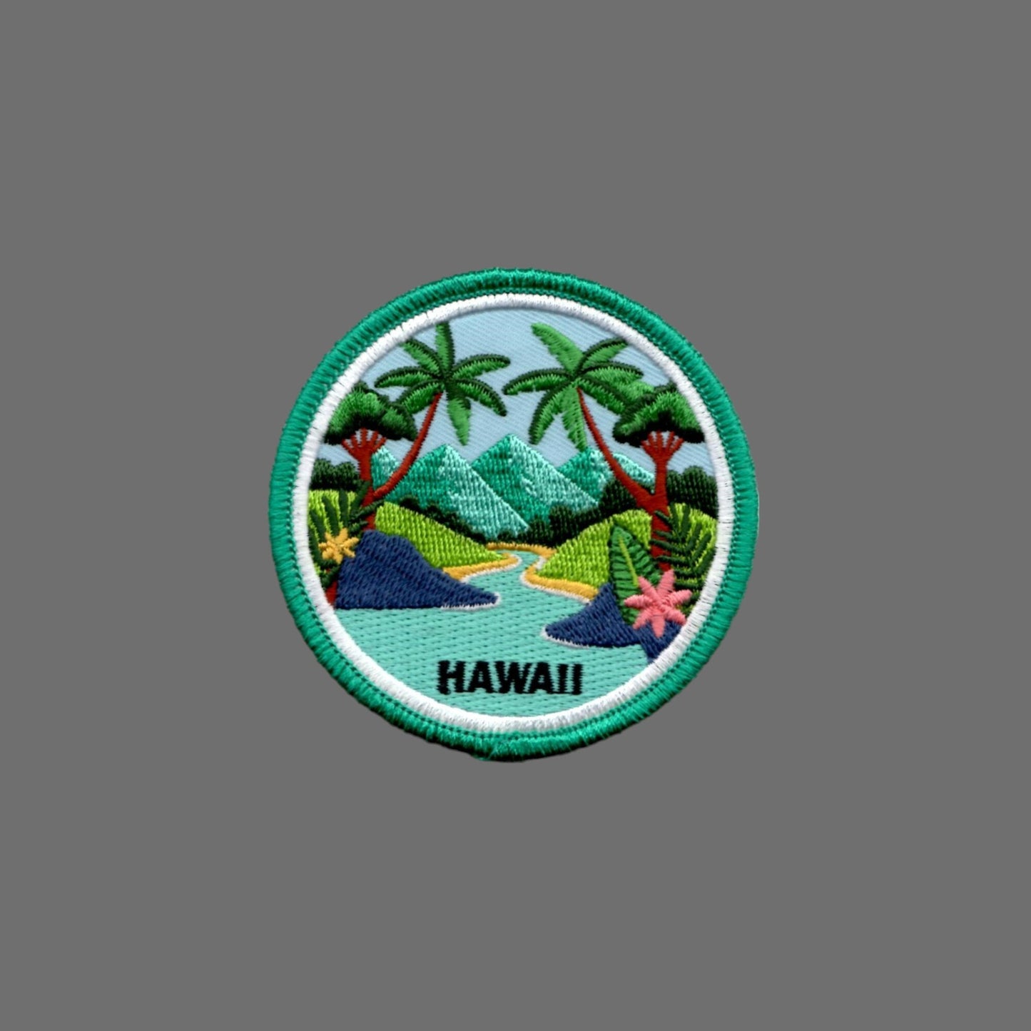 Hawaii Patch – HI Travel Gift – Iron On Hawaii Embellishment Applique Badge Emblem 3 Inch