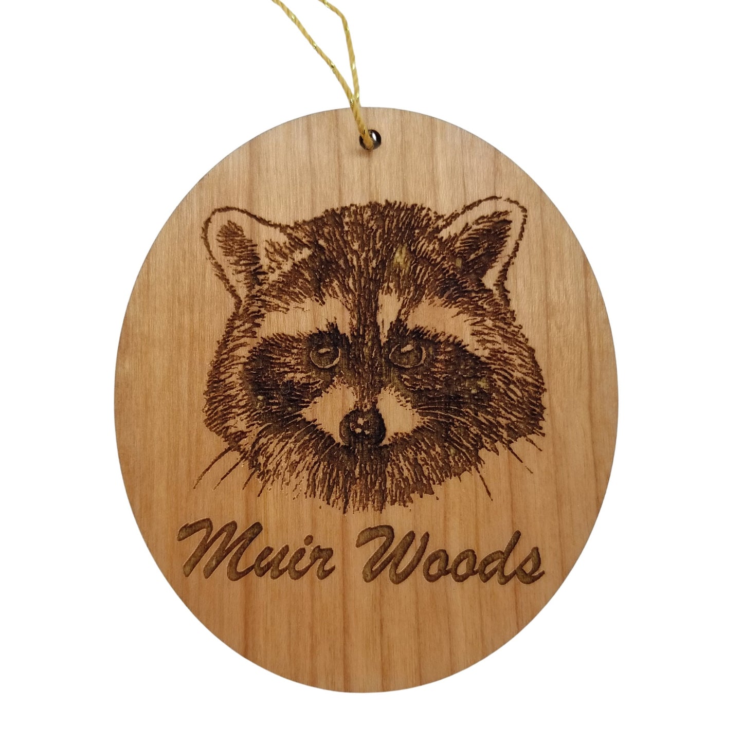 Wholesale Muir Woods National Park Ornament - Raccoon Face Handmade Wood Souvenir