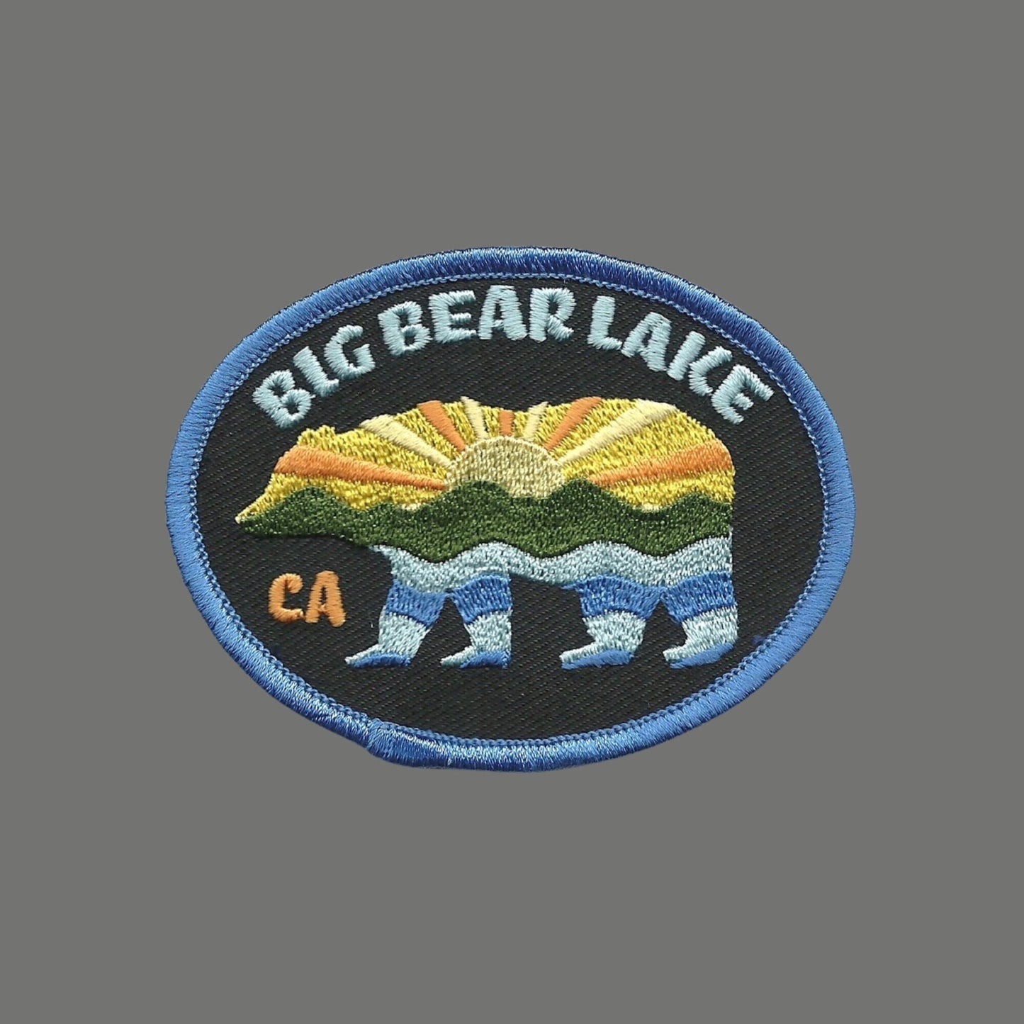 California Patch – Big Bear Lake California Souvenir – CA Travel Patch Iron On Applique Embellishment 3.5"