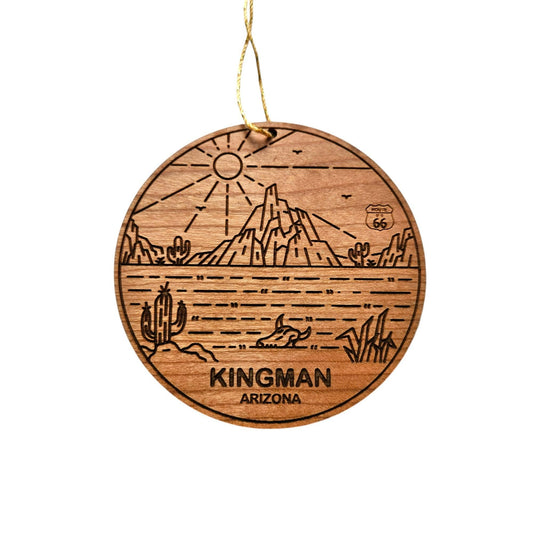 Wholesale Arizona Ornament - Kingman AZ - Route66 Wood Souvenir