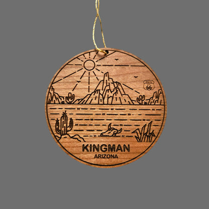 Wholesale Arizona Ornament - Kingman AZ - Route66 Wood Souvenir