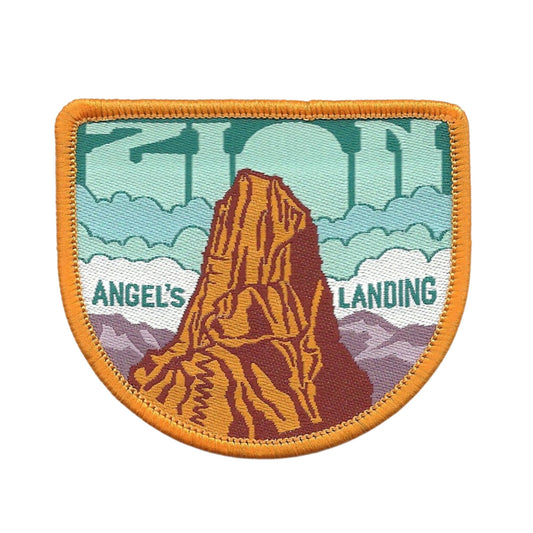 Utah Patch – UT Zion National Park - Zion Angels Landing Travel Patch Iron On – Souvenir Patch – Applique – Travel Gift 2.5" Rock Formation