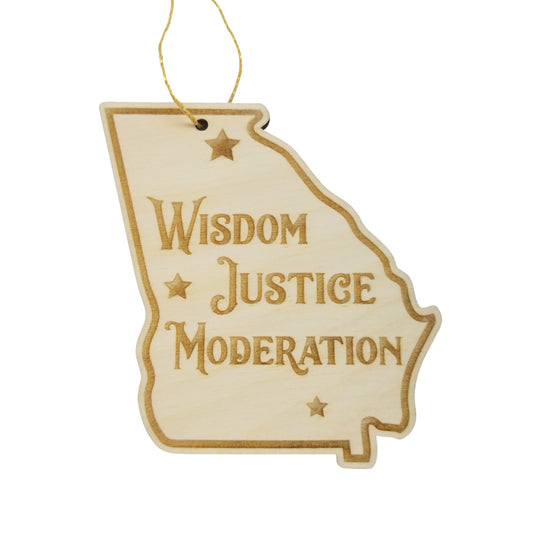 Wholesale Georgia Ornament - GA State Shape with State Motto Souvenir