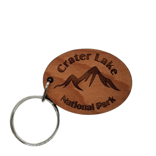 Wholesale Crater Lake Keychain Oregon National Park Mountains Wood Keyring OR Souvenir