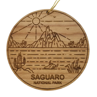 Arizona Ornament - AZ Saguaro National Park - Handmade Wood Ornament Made in USA Christmas Decor Cactus Skull Sun