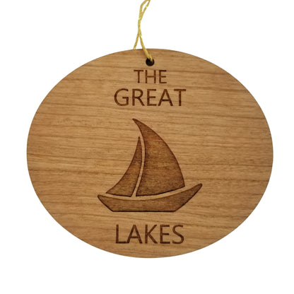 Wholesale The Great Lakes Ornament - Handmade Wood Souvenir