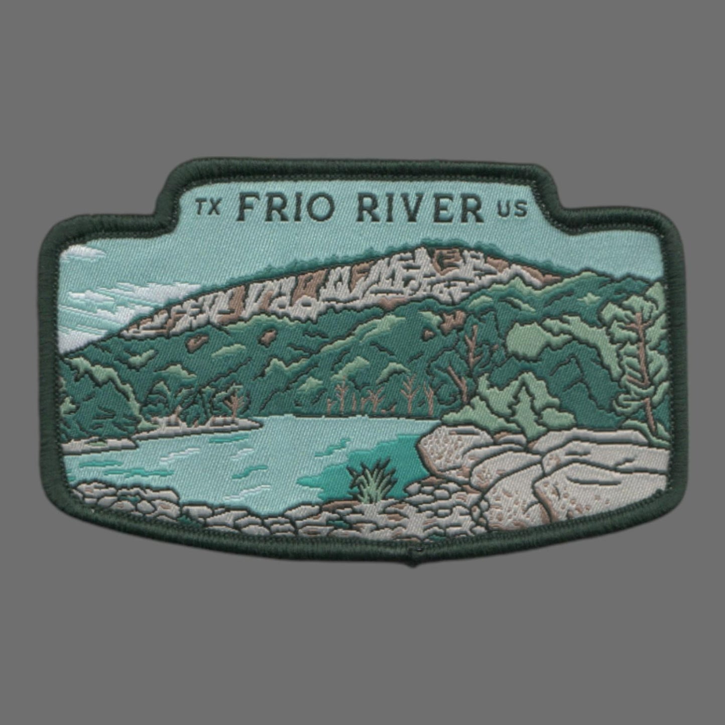 Texas Patch – TX Frio River - Travel Patch – Souvenir Patch 3.75" Iron On Sew On Embellishment Applique