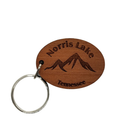 Wholesale Norris Lake TN Keychain Wood Keyring Tennessee Souvenir