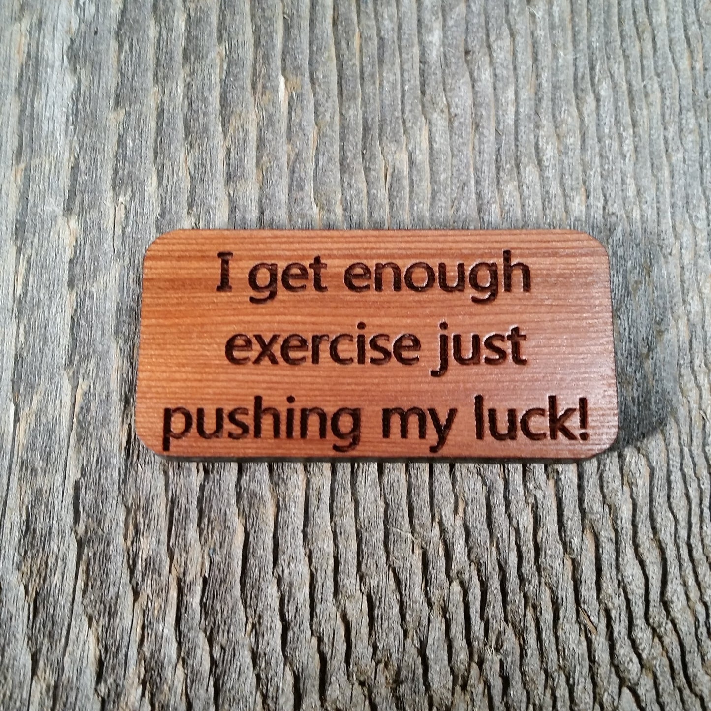 Wholesale Funny Exercise Wood Magnet