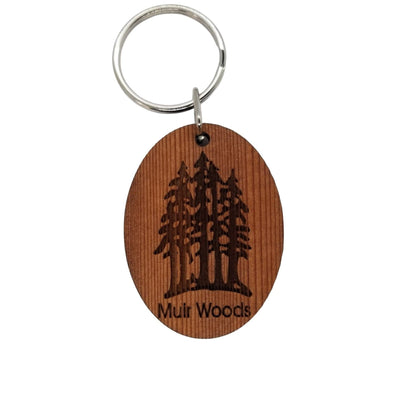 Wholesale Muir Woods National Park Redwood Trees Grove Wood Keychain California Souvenir Travel Gift - Wood Gift Keyring