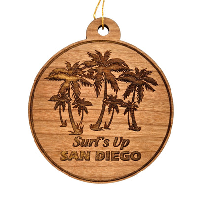 Wholesale San Diego Surfs Up Palm Trees Ornament Souvenir