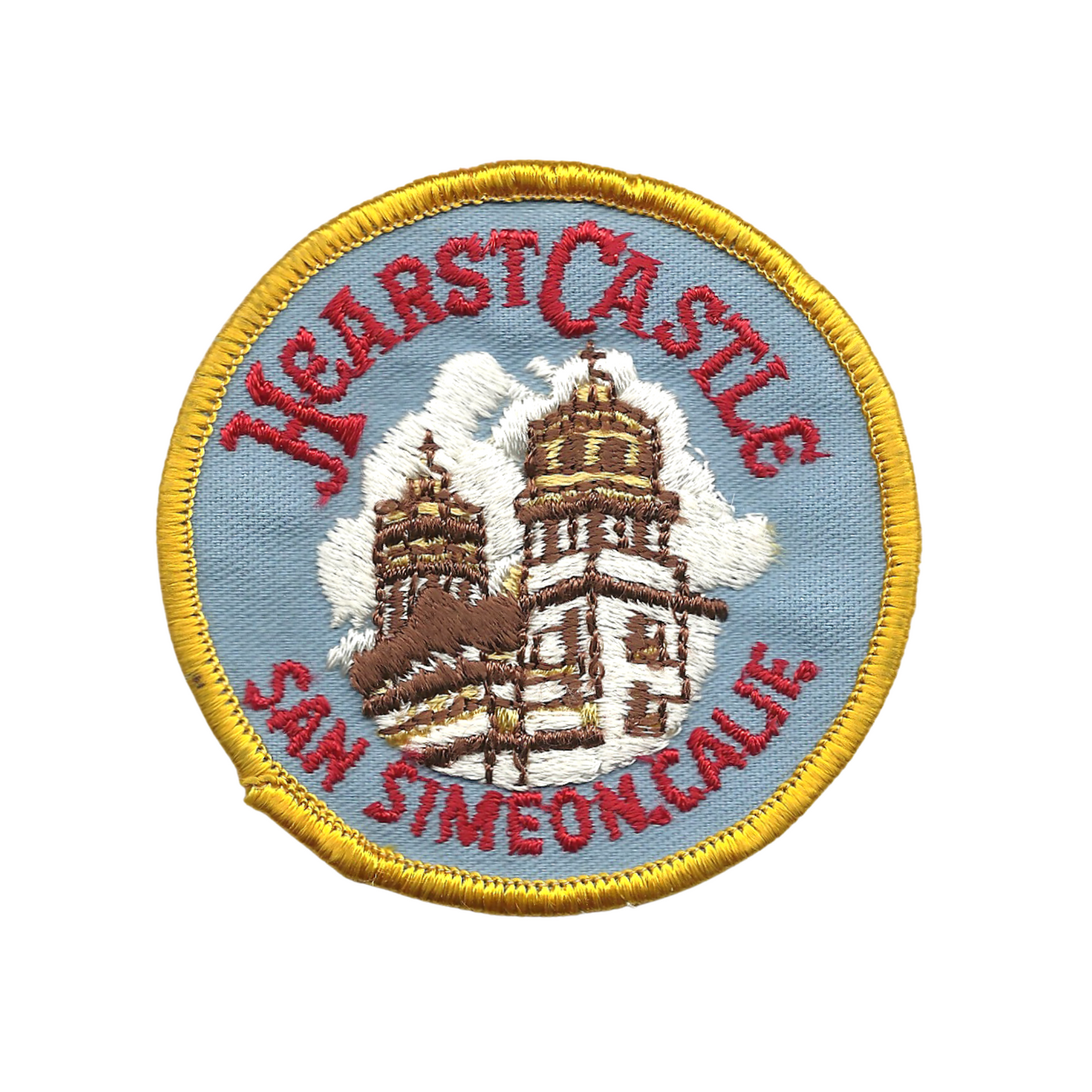 Vintage Hearst Castle Patch - Iron On California Souvenir - San Simeon Badge Emblem