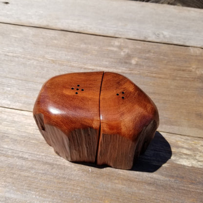 Wood Salt and Pepper Shakers Redwood Rustic Handmade #478 California Cabin Lodge Man Cave Camping Gift for Men