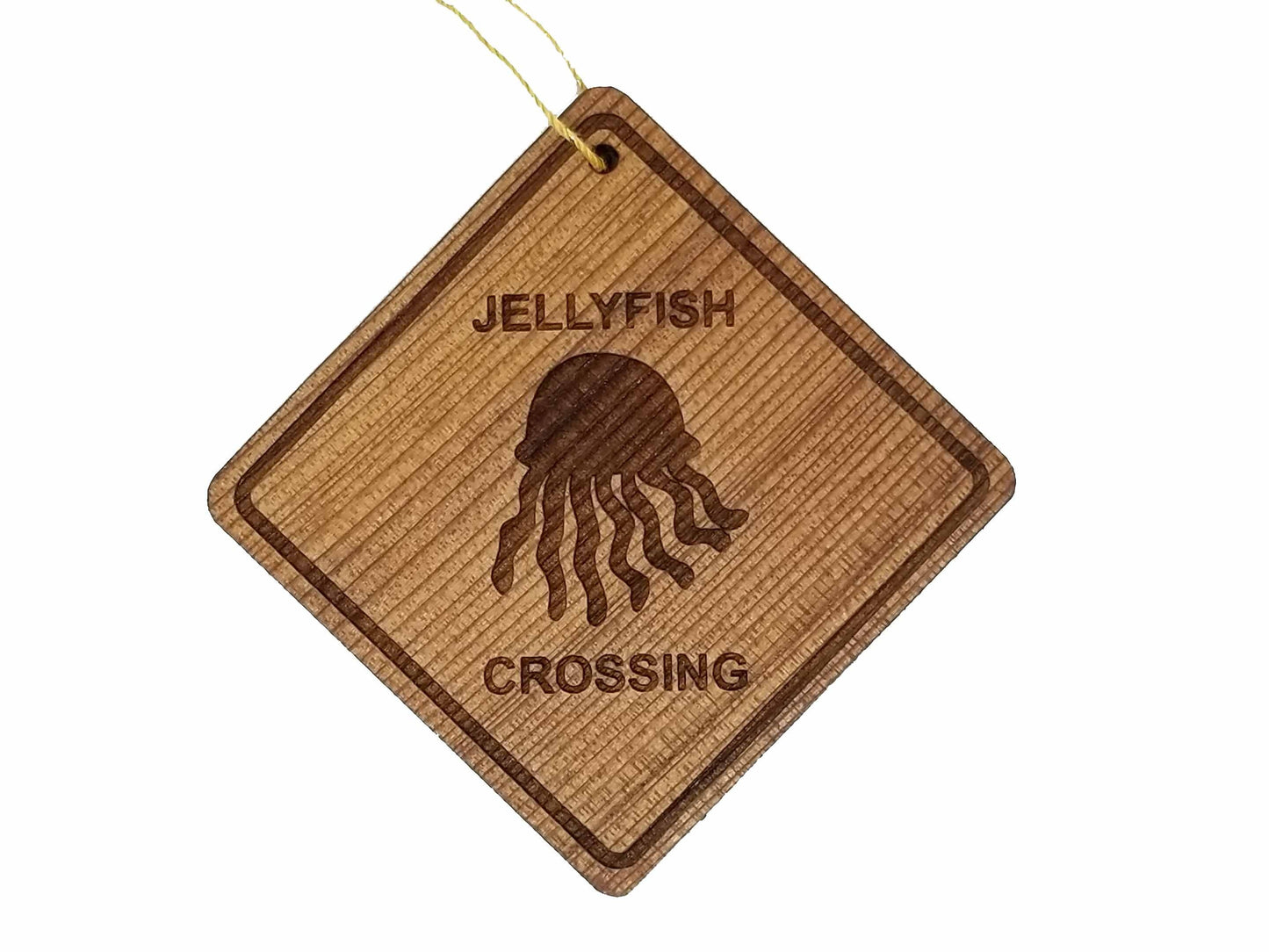 Wholesale Jellyfish Crossing Ornament - Jellyfish Wood Souvenir