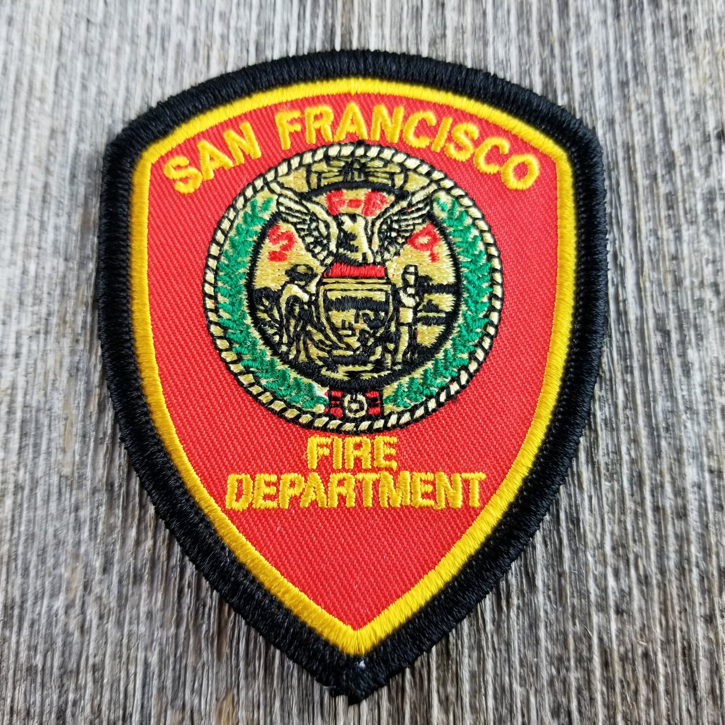 San Francisco Patch - Iron On California Souvenir - Fire Department Shield - Badge Emblem Applique Accessory