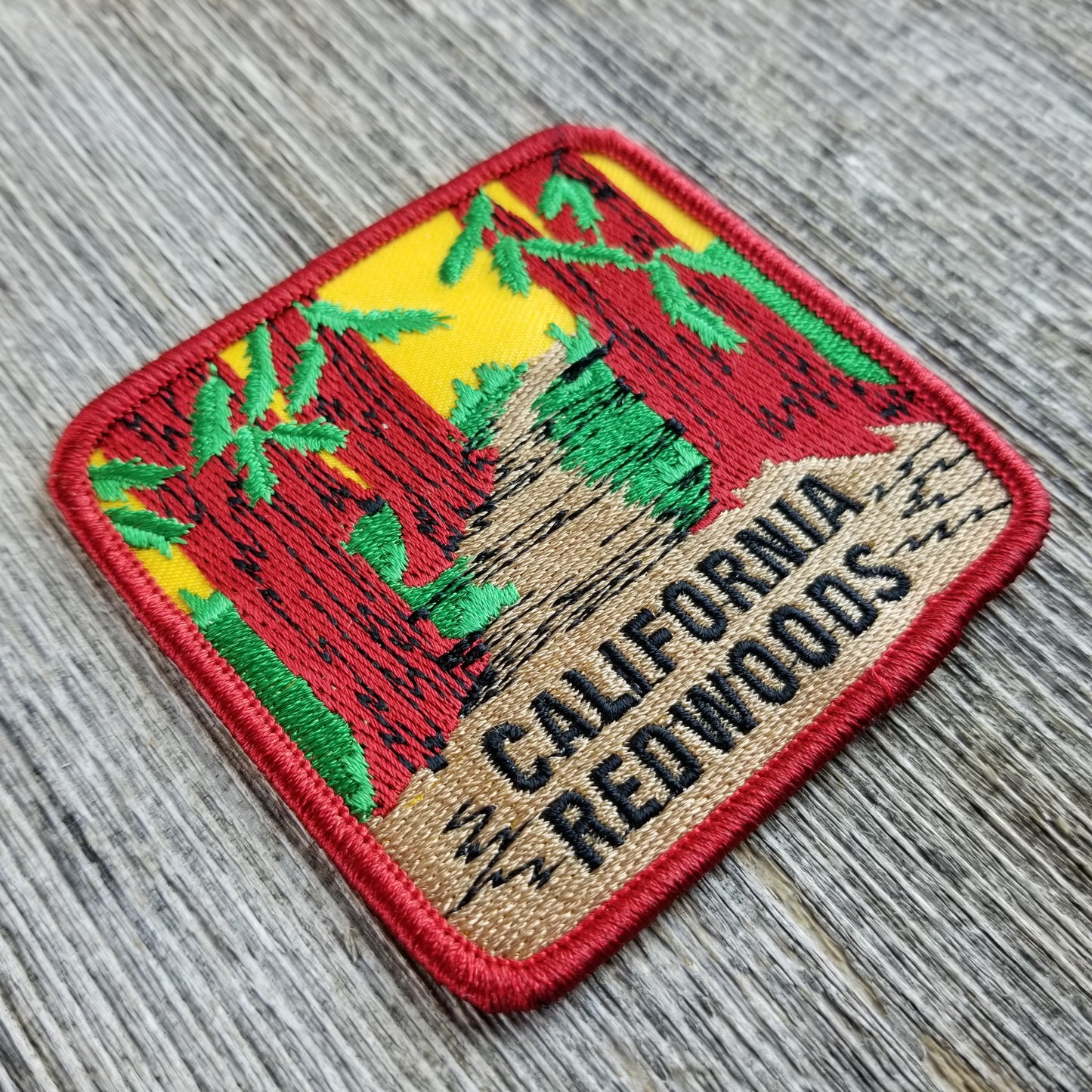 California Patch - Redwoods California - Redwood Forest Souvenir Badge Emblem Applique