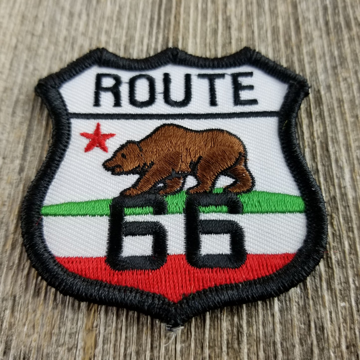 California Patch - Iron On Route 66 - California Flag Bear Souvenir Badge Emblem