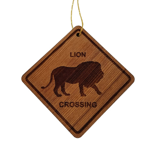 Wholesale Lion Crossing Ornament - Lion Wood Souvenir