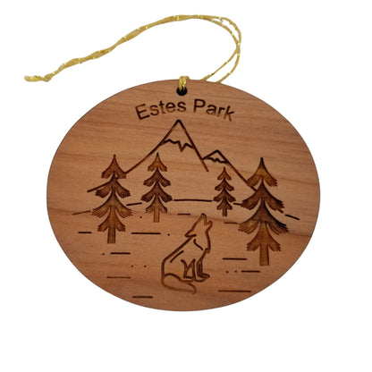 Wholesale Estes Park Ornament - Wolf Mountains Trees - Wood Colorado Souvenir