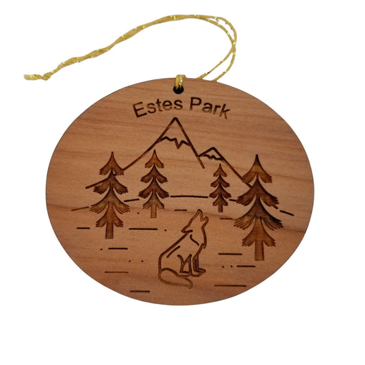 Wholesale Estes Park Ornament - Wolf Mountains Trees - Wood Colorado Souvenir