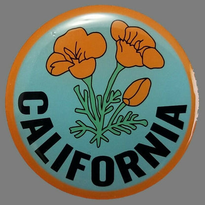 California Pin - CA Poppy State Flower Metal Souvenir Hat Pin Lapel Pin Poppies