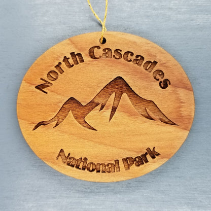 North Cascades Ornament Handmade Wood Ornament North Cascades National Park Washington Souvenir