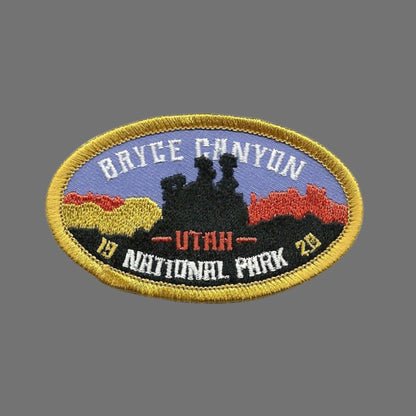 Bryce Canyon National Park – Utah Travel Patch Iron On – UT Souvenir Patch – Embellishment Applique – 3″ Badge Accessory