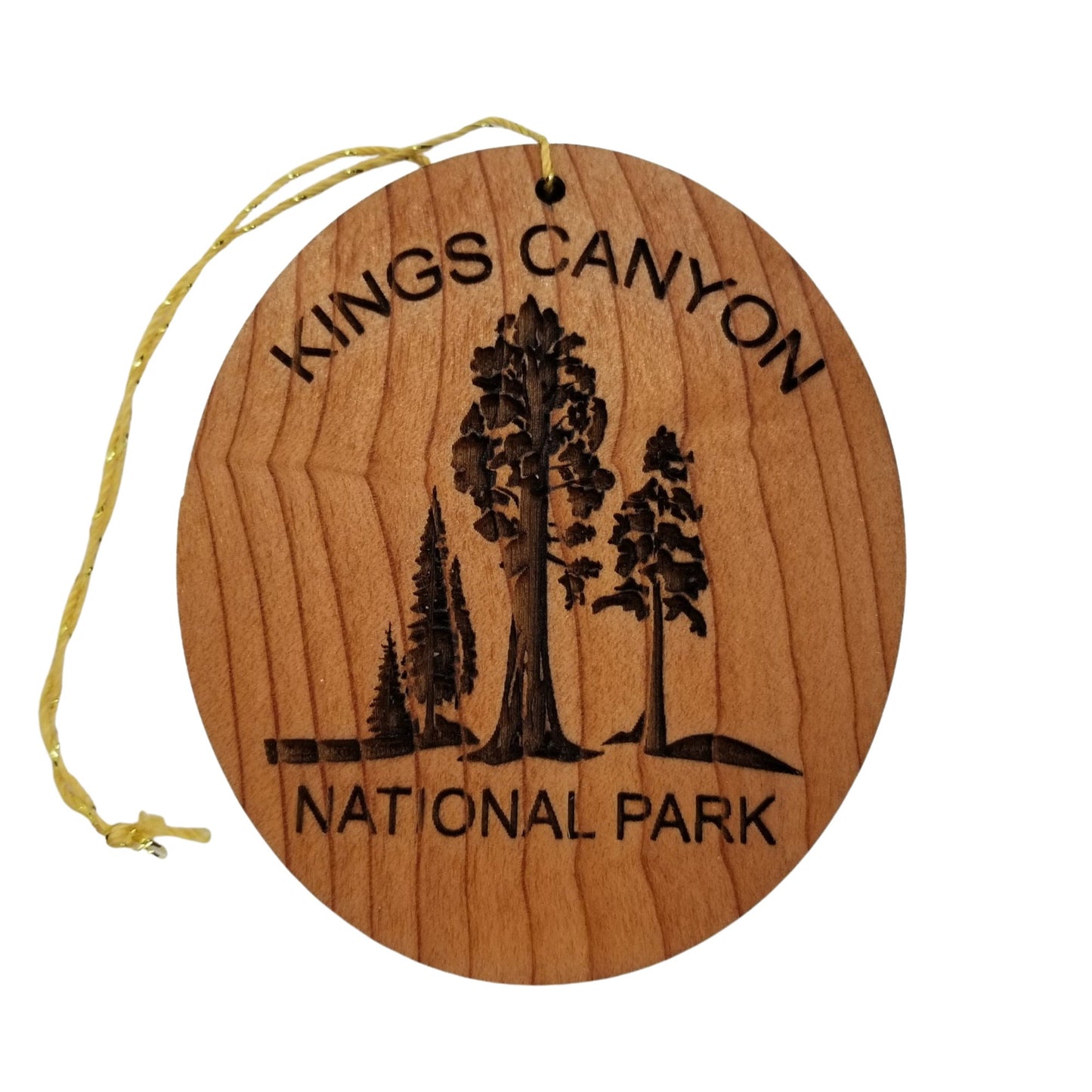 Kings Canyon National Park Wood Ornament California Sequoia Gigantea Giant Trees Handmade Redwood Ornament Made in USA Christmas Decor