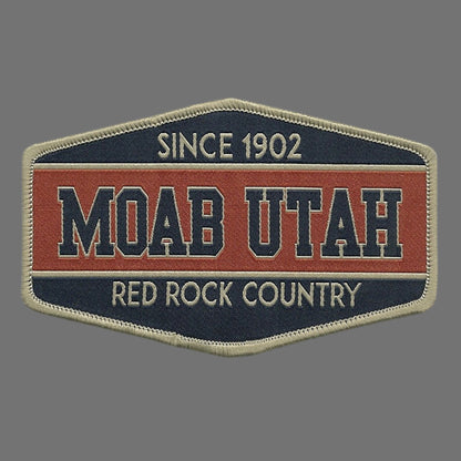 Moab Utah Patch – Red Rock Country UT – Travel Patch Iron On – UT Souvenir Patch – Embellishment Applique – Travel Gift 4″ Vintage Retro