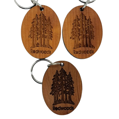 Dipsea Trail Keychain California Mountains Handmade Wood Keyring Souvenir Mountains Hiking Mill Valley CA Muir Woods San Francisco Key Tag