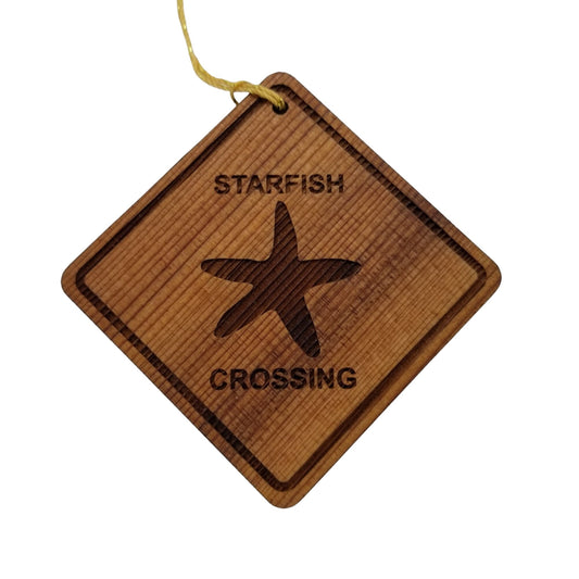 Wholesale Starfish Crossing Ornament - Starfish Ornament - Wood Souvenir