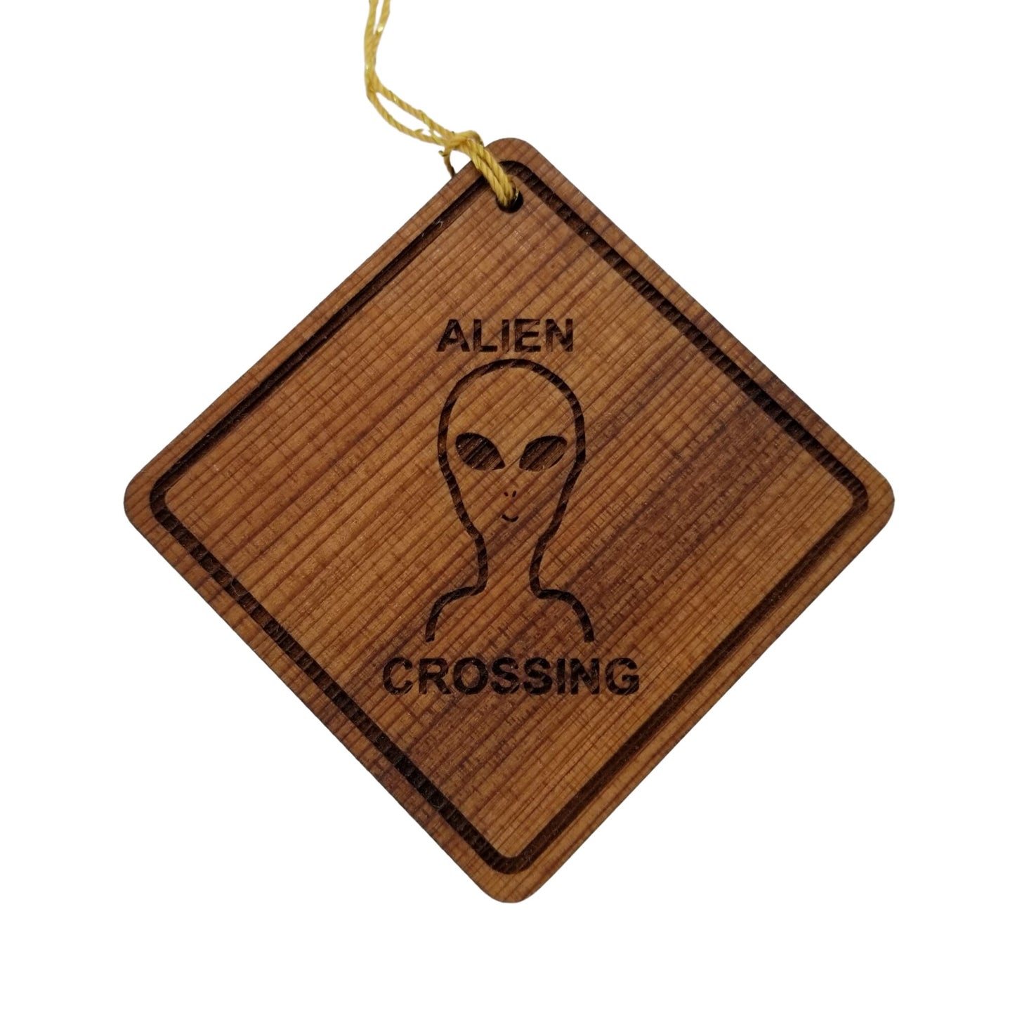 Wholesale Alien Crossing Ornament - Alien Ornament - Wood Souvenir