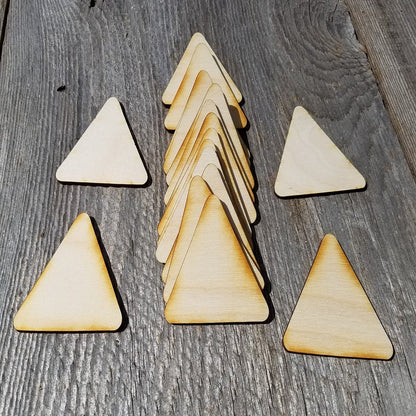 Wood Cutout Triangles - 2.5 Inch - Unfinished Wood - Lot of 48 - Wood Blank Craft Projects - DIY - Make Your Own - Teacher Supplies