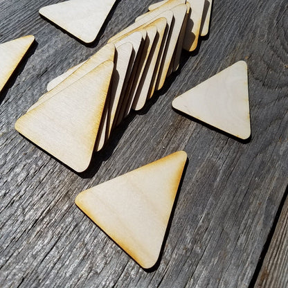 Wood Cutout Triangles - 2.5 Inch - Unfinished Wood - Lot of 12 - Wood Blank Craft Projects - DIY - Make Your Own - Teacher Supplies