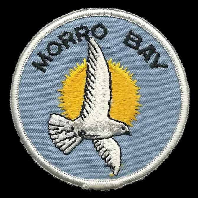 California Patch – Morro Bay Seagull – Vintage Morro Bay Souvenir Travel Badge Emblem 3"