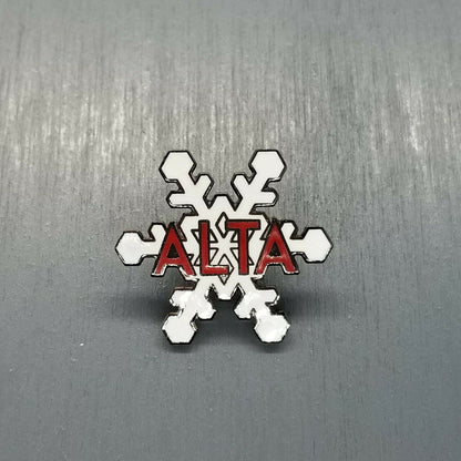 Utah Pin Alta Utah Ski Area Souvenir Hat Pin Lapel Travel Gift Resort Logo Chrome