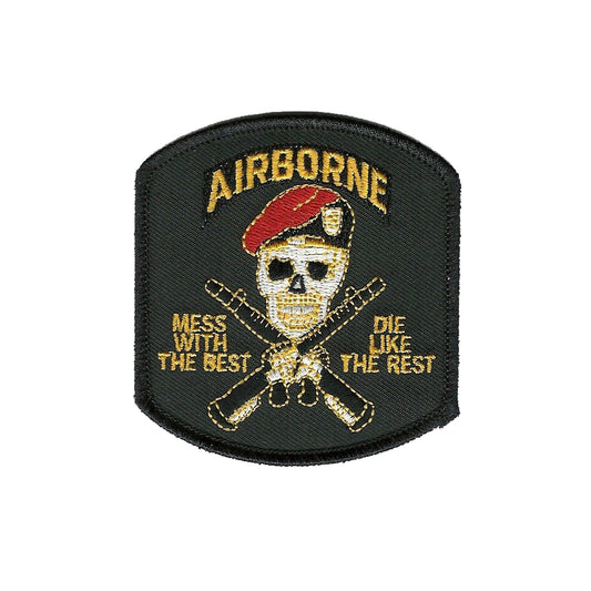 Airborne Mess with Best Die Like the Rest Patch Iron on Emblem Badge Applique