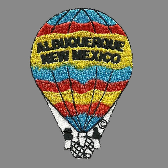 New Mexico Patch - Iron On Albuquerque Souvenir - Hot Air Balloon Badge Emblem